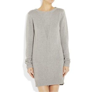 Alexander Wang Oversized Silk Blend Gray Sweater Dress Size M